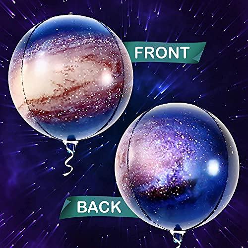 Galaxy Balloons for Galaxy Party Decorations - Galaxy Party Supplies | Large 22 Inch 360 Round Sphere 4D Space Balloons for Galaxy Birthday - If you say i do