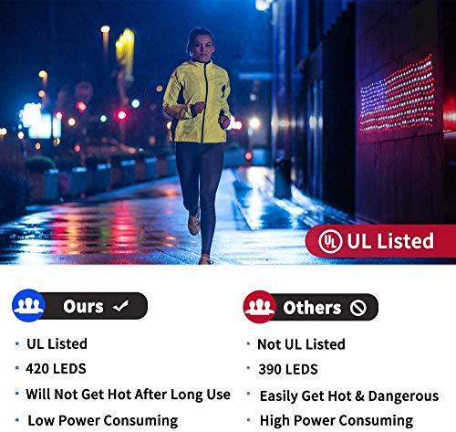 American Flag Lights, 420 Super Bright LEDs Flag Net Light,Waterproof US Flag Light for Memorial Day Independence Day July 4th - If you say i do