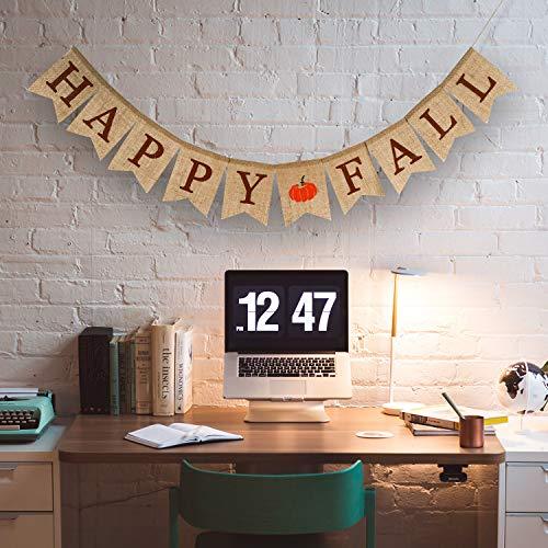 Happy Fall Pumpkin Burlap Banner Harvest Home Decor Bunting Flag Garland Party Thanksgiving Day Decoration - If you say i do