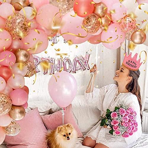 126 Pieces Rose Gold Balloons, Rose Gold Pink Balloon Garland Arch Kit - If you say i do