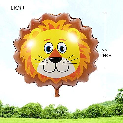 JUNGLE SAFARI ANIMALS BALLOONS, 6pcs 22 Inch Giant Zoo Animal Balloons Kit For Jungle Safari Animals Theme Birthday Party Decorations - If you say i do