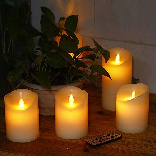 Flameless Candles, Led Candles Set of 5 Ivory Battery Candles with Remote Timer - If you say i do