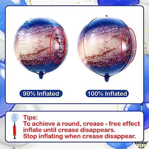 Galaxy Balloons for Galaxy Party Decorations - Galaxy Party Supplies | Large 22 Inch 360 Round Sphere 4D Space Balloons for Galaxy Birthday - If you say i do
