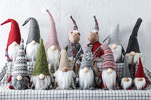 Gnome Handmade Swedish Tomte, Christmas Elf Decoration Ornaments Thanks Giving Day Gifts Swedish Gnomes tomte (Red Stripe - 19 Inches) - If you say i do