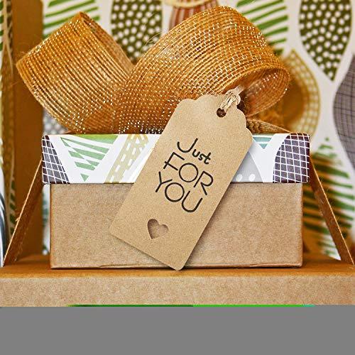 SallyFashion Kraft Paper Tags, 600 PCS Craft Hang Tags with Free 600 PCS  Natural Jute Twine for Gifts Arts and Crafts Wedding Holiday