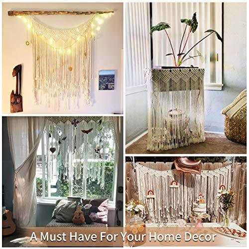 Large Woven Wall Hangings, Boho Cotton Handmade Macrame Backdrop for Wedding - If you say i do