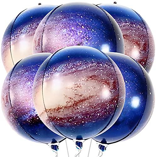 Galaxy Balloons for Galaxy Party Decorations - Galaxy Party Supplies | Large 22 Inch 360 Round Sphere 4D Space Balloons for Galaxy Birthday - If you say i do
