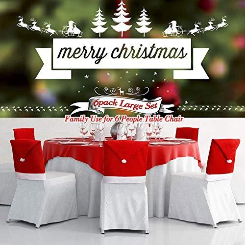 Christmas Chair Covers Set of 6 Christmas Decoration Santa Hat Chair Back Covers for Xmas Dinning Decoration Christmas - If you say i do