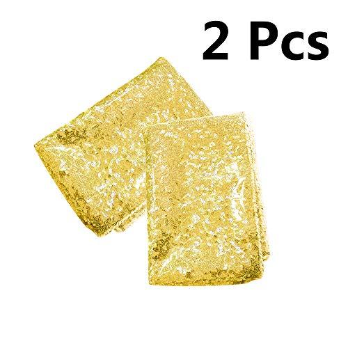 2packs 12 x 108inch Glitter Gold Sequin Table Runner for Birthday Wedding Engagement Bridal Shower Baby Shower Bachelorette Holiday - If you say i do