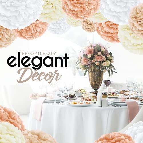 20-Piece Party Decoration Kit ââ‚?Hanging Tissue Paper Pom Poms for Weddings and Other Special Occasions - If you say i do