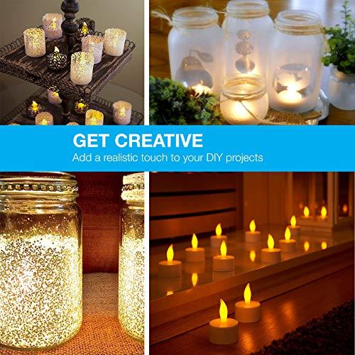 LED Candles, Lasts 2X Longer, Realistic Tea Lights Candles, LED Tealight Candles, Flickering Bright Tealights, Battery Operated Candles - If you say i do