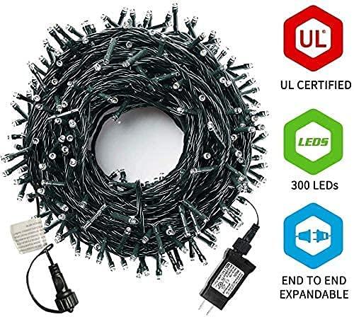 105FT 300LEDs Christmas Lights Outdoor Indoor String Lights 8 Modes Memory Function Warm White for Christmas Tree Party - If you say i do