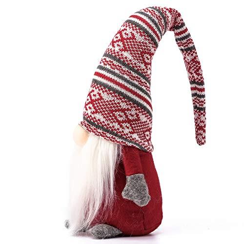 Gnome Handmade Swedish Tomte, Christmas Elf Decoration Ornaments Thanks Giving Day Gifts Swedish Gnomes tomte (Red Stripe - 19 Inches) - If you say i do