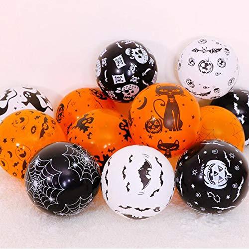 50 Pieces Halloween Latex Balloons, 12 Inch Pumpkin Bat Ghost Skull Specter Spider Web Balloons for Halloween Party Decorations - If you say i do