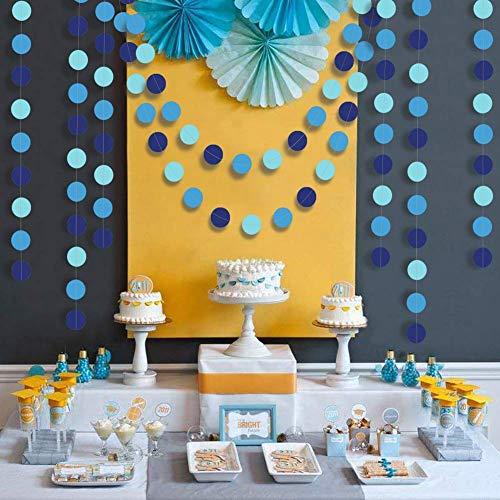 4pcs Blue Circle Dot Garland Bubble Streamer Summer Under the Sea Party Decoration Pool Beach Ocean Bubble Hanging Bunting Banner Backdrop - If you say i do