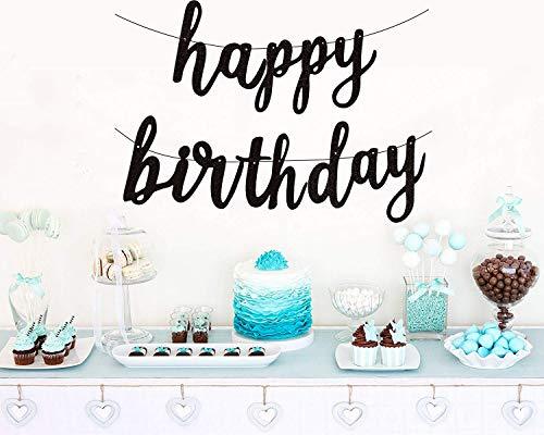 Black Happy Birthday Alphabet Banner for Birthday Party Decorations - If you say i do