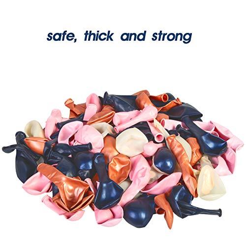 121 PCS Gender Reveal Party Supplies Rose Gold Navy Blue and Pink Latex Confetti Pearlescent Balloons Garland Arch Kit - If you say i do