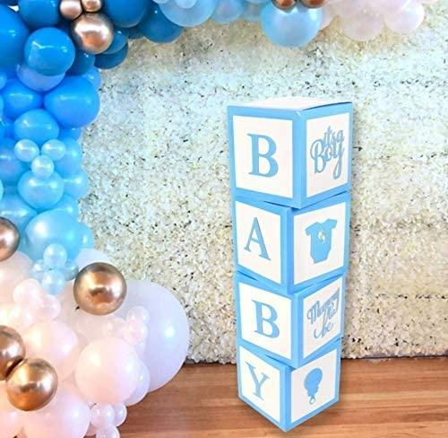 Baby Shower Decorations for Boy 82PCS Jumbo Transparent Baby Block