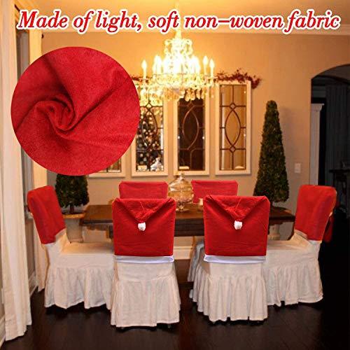 Christmas Chair Covers Set of 6 Christmas Decoration Santa Hat Chair Back Covers for Xmas Dinning Decoration Christmas - If you say i do