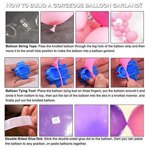 135 Pieces Blue Balloon Garland Arch Kit - White Blue Silver and Blue Confetti Latex Balloons for Baby Shower Wedding Birthday Party - If you say i do