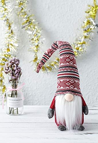 Gnome Handmade Swedish Tomte, Christmas Elf Decoration Ornaments Thanks Giving Day Gifts Swedish Gnomes tomte (Red Stripe - 19 Inches) - If you say i do