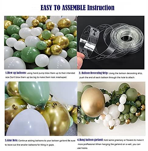 96 Sage Green and White Balloon Garland Arch Kit for Boho Jungle Safari Outdoor Woodland Baby Shower / Wedding - If you say i do