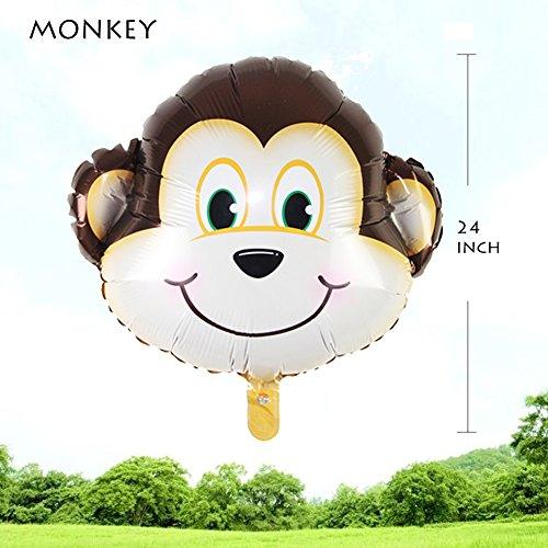 JUNGLE SAFARI ANIMALS BALLOONS, 6pcs 22 Inch Giant Zoo Animal Balloons Kit For Jungle Safari Animals Theme Birthday Party Decorations - If you say i do