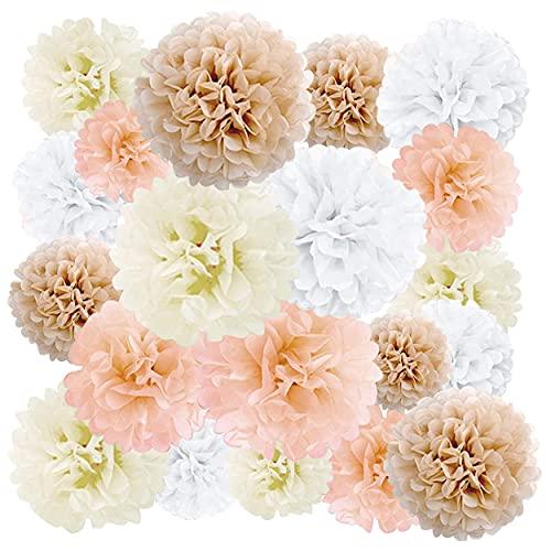 20-Piece Party Decoration Kit ââ‚?Hanging Tissue Paper Pom Poms for Weddings and Other Special Occasions - If you say i do