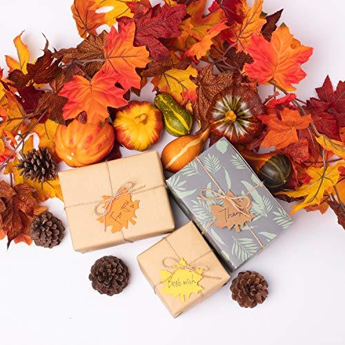 150 Pcs Fall Gift Tags Maple Leaves Favor Paper Tags Favor with 131 Feet Natural Jute Twine for Autumn, Thanksgiving, Wedding, Craft Presents - If you say i do
