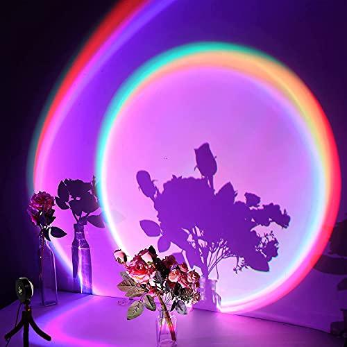 16 Colors Sunset Lamp Projector 360 Degree Rotation Color Changing Rainbow Projection Light Romantic Visual LED Light - If you say i do