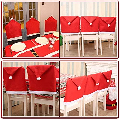 Christmas Chair Covers Set of 6 Christmas Decoration Santa Hat Chair Back Covers for Xmas Dinning Decoration Christmas - If you say i do