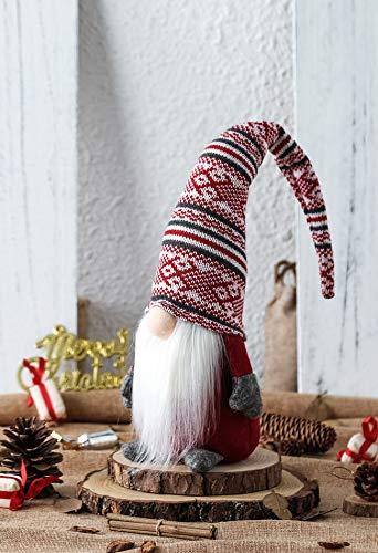 Gnome Handmade Swedish Tomte, Christmas Elf Decoration Ornaments Thanks Giving Day Gifts Swedish Gnomes tomte (Red Stripe - 19 Inches) - If you say i do