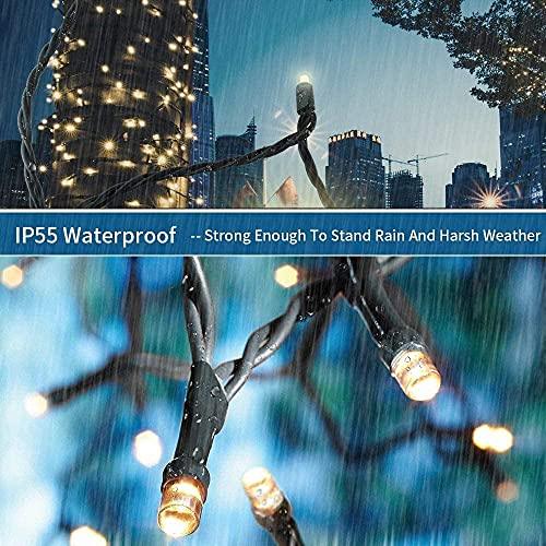 105FT 300LEDs Christmas Lights Outdoor Indoor String Lights 8 Modes Memory Function Warm White for Christmas Tree Party - If you say i do