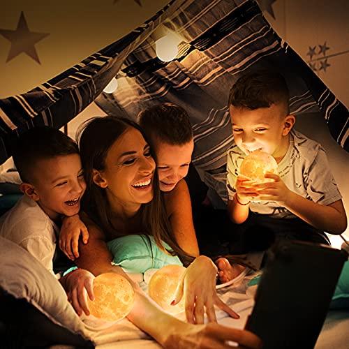 Moon Lamp Balkwan 3.5 inches 3D Printing Moon Light uses Dimmable and Touch Control Design,Romantic Funny Birthday Gifts for Women ,Men,Kids - If you say i do