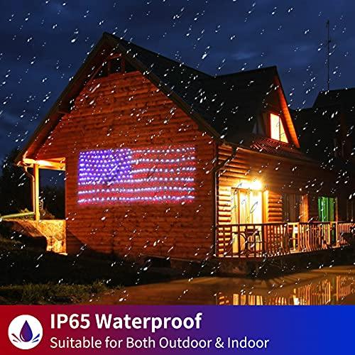 American Flag Lights, 420 Super Bright LEDs Flag Net Light,Waterproof US Flag Light for Memorial Day Independence Day July 4th - If you say i do