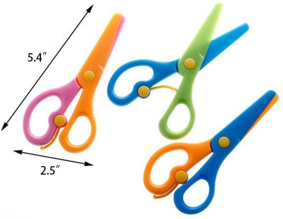 Preschool Training Scissors,4Pcs Children Safety Scissors Pre-School Training Scissors Safety Scissors Art Craft Scissors - If you say i do