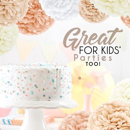20-Piece Party Decoration Kit ââ‚?Hanging Tissue Paper Pom Poms for Weddings and Other Special Occasions - If you say i do