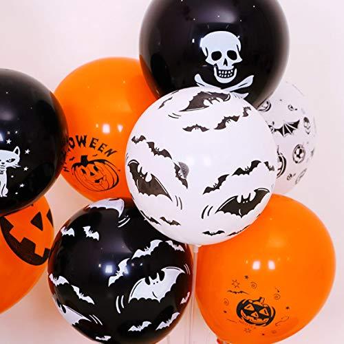 50 Pieces Halloween Latex Balloons, 12 Inch Pumpkin Bat Ghost Skull Specter Spider Web Balloons for Halloween Party Decorations - If you say i do