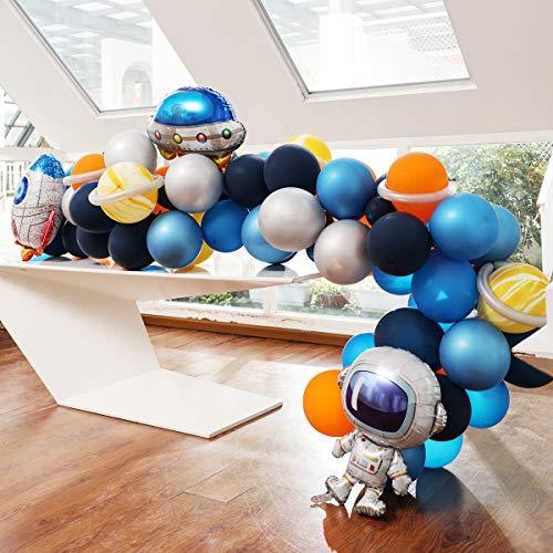 Outer Space Balloon Garland Kit, 88Pcs Universe Space Planets Party Balloon Garland Kit Included UFO Rocket Astronaut Balloons - If you say i do