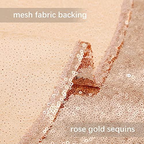 Christmas Tree Skirt 48 Inches Rose Gold Sequin Sparkly Tree Skirts Xmas Tree Skirts Ornaments for Home Christmas Tree Decorations - If you say i do