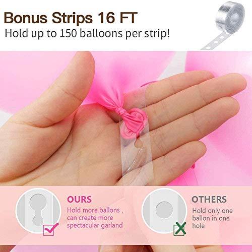 134Pcs Pink and Gold Confetti Balloons, Balloon Garland Arch Kit, Pink and Gold Balloons for Parties - If you say i do