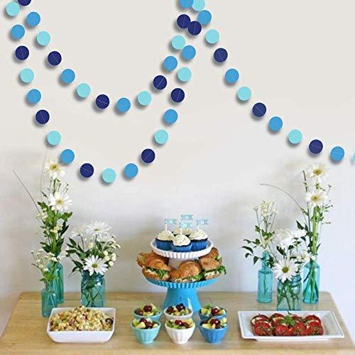 4pcs Blue Circle Dot Garland Bubble Streamer Summer Under the Sea Party Decoration Pool Beach Ocean Bubble Hanging Bunting Banner Backdrop - If you say i do