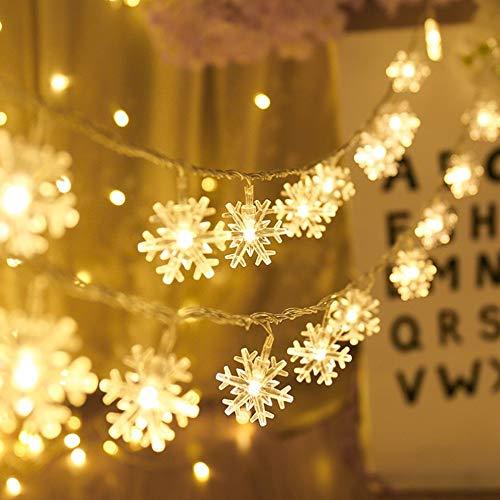 Snowflake String Lights for Christmas 19.6 ft 40 LED Fairy Lights Battery Operated Waterproof for Xmas Garden Patio Bedroom Party Decor - If you say i do
