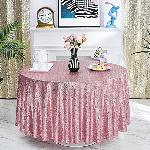 120 inch Round Sequin Tablecloth Wedding Arch, Glitter Tablecloth Arbor for Bridal Shower Decorations, Birthday, Wedding - If you say i do