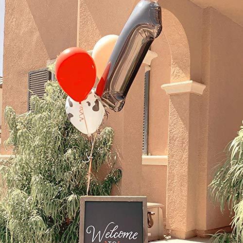 105pcs Balloon Garland Arch Kit, 12inch Cow Printed Balloons, White Black Red Yellow Balloons with 16ft Strip for Farm Birthday Party Cow Theme Party - If you say i do