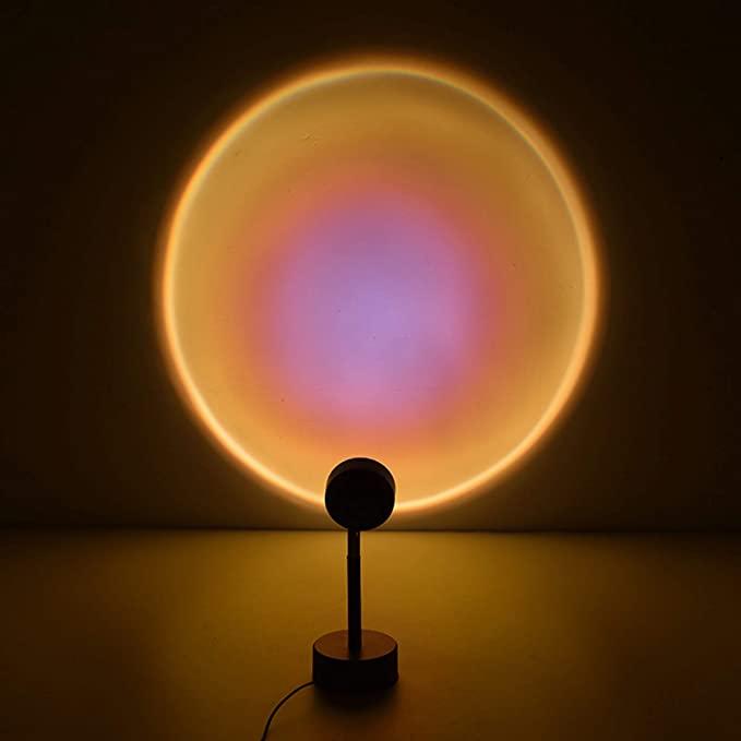16 Colors Sunset Lamp Projector 360 Degree Rotation Color Changing Rainbow Projection Light Romantic Visual LED Light - If you say i do