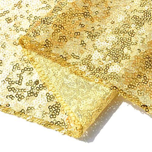 2packs 12 x 108inch Glitter Gold Sequin Table Runner for Birthday Wedding Engagement Bridal Shower Baby Shower Bachelorette Holiday - If you say i do