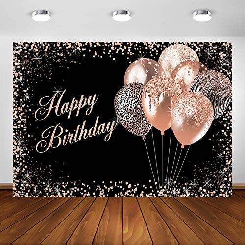 Rose Gold Birthday Backdrop for Girls Women Happy Birthday Party Decoration Photoshoot - If you say i do