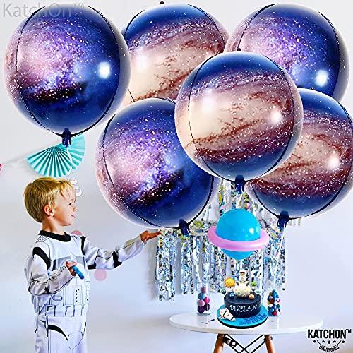 Galaxy Balloons for Galaxy Party Decorations - Galaxy Party Supplies | Large 22 Inch 360 Round Sphere 4D Space Balloons for Galaxy Birthday - If you say i do