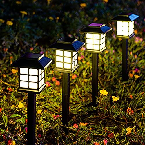 8 Pack Solar Pathway Lights Outdoor, Christmas Yard Decoration, Waterproof Outdoor Solar Lights - If you say i do